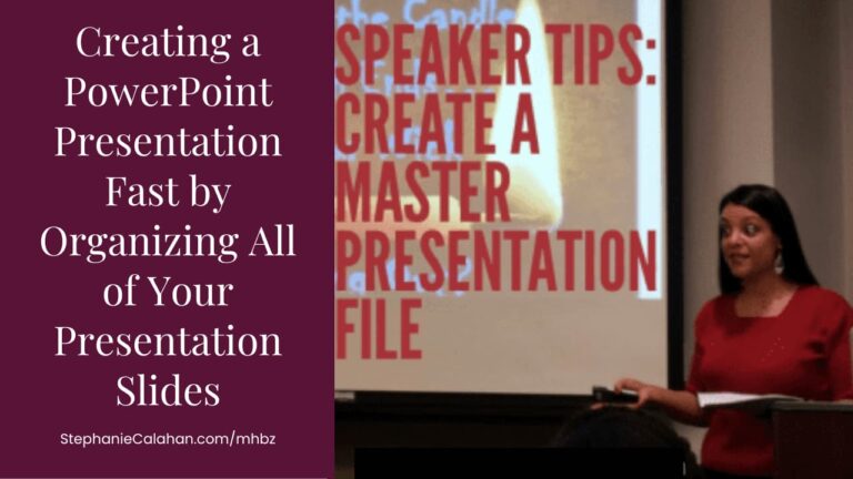 Speaker Tips: Create a Master PowerPoint File