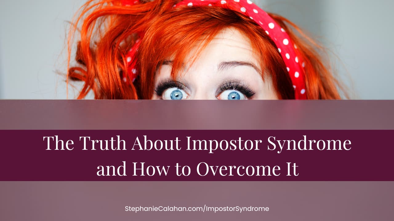woman with red hair hiding illustrating impostor syndrome