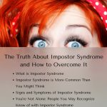 woman with red hair hiding illustrating impostor syndrome