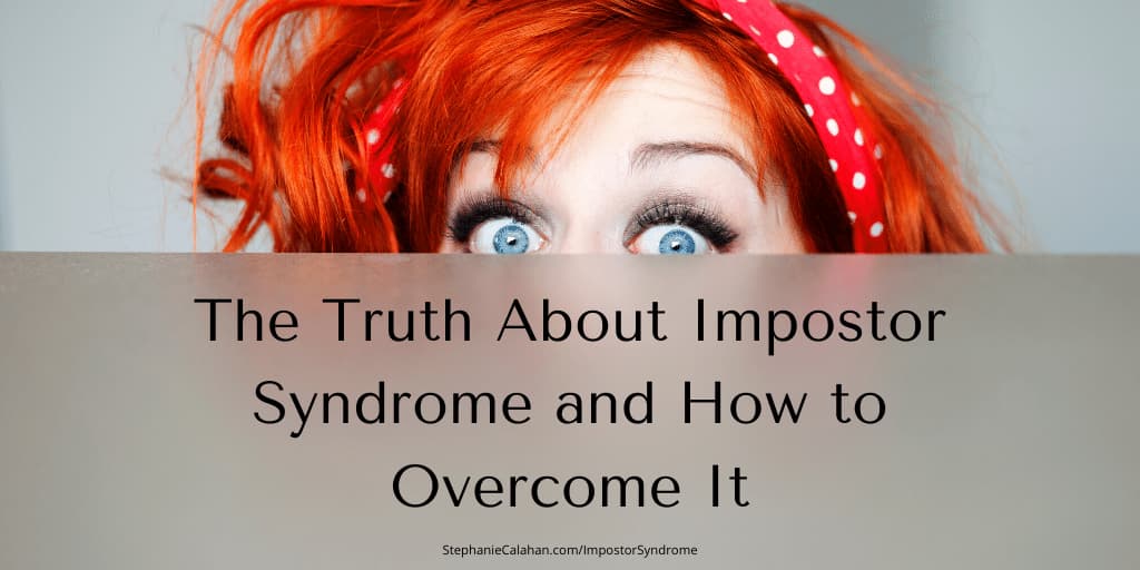 woman with red hair hiding illustrating impostor syndrome