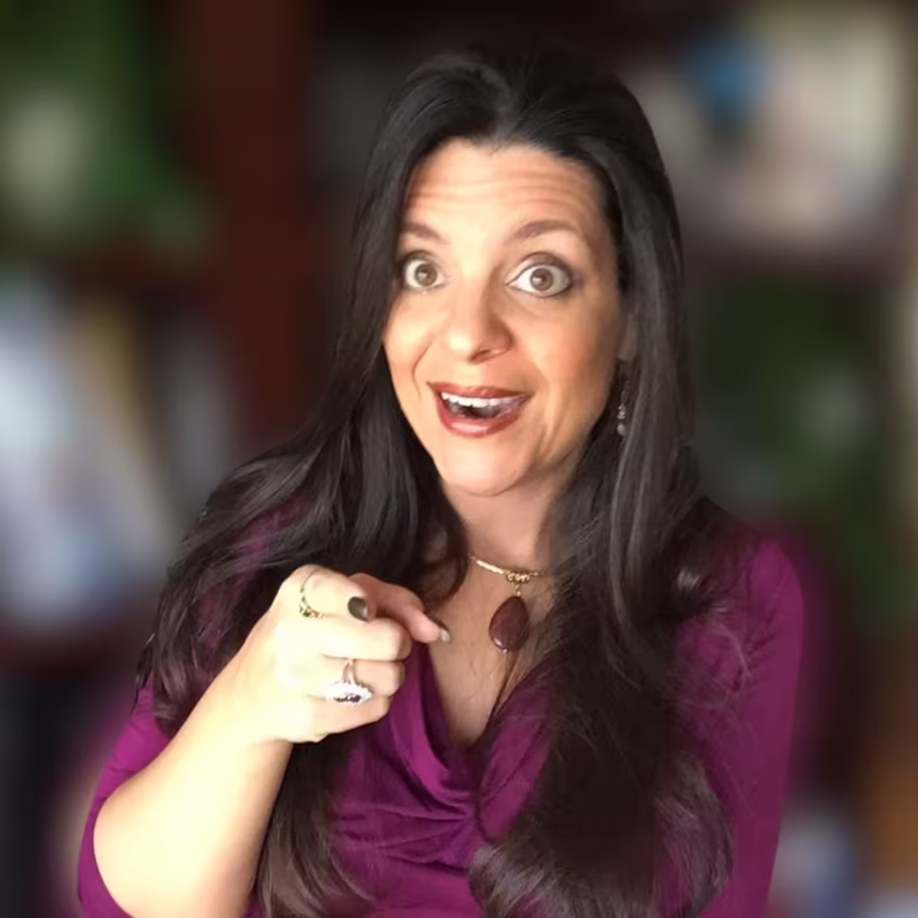 Stephanie Calahan pointing a finger